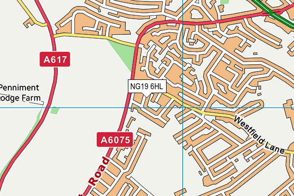 NG19 6HL map - OS VectorMap District (Ordnance Survey)