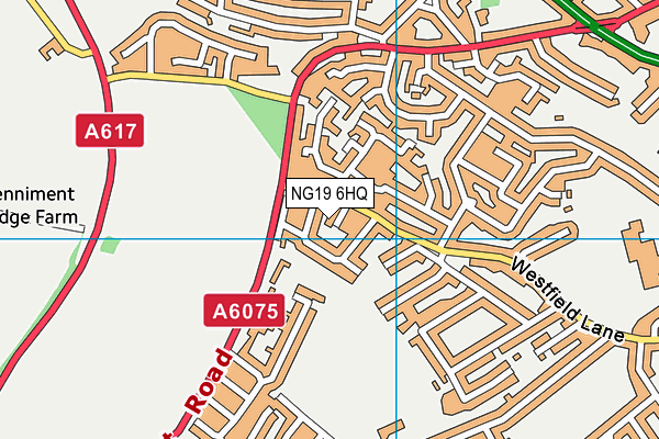 NG19 6HQ map - OS VectorMap District (Ordnance Survey)