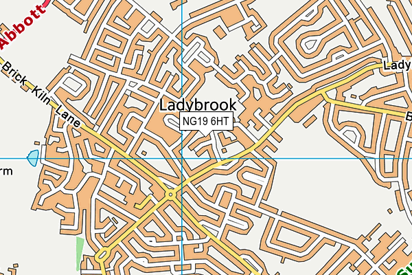 NG19 6HT map - OS VectorMap District (Ordnance Survey)