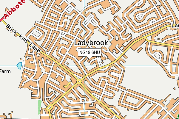 NG19 6HU map - OS VectorMap District (Ordnance Survey)