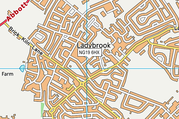 NG19 6HX map - OS VectorMap District (Ordnance Survey)