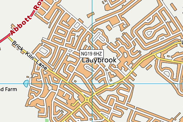 NG19 6HZ map - OS VectorMap District (Ordnance Survey)