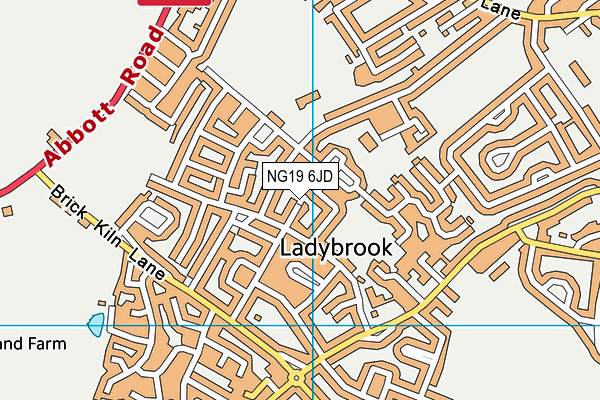 NG19 6JD map - OS VectorMap District (Ordnance Survey)