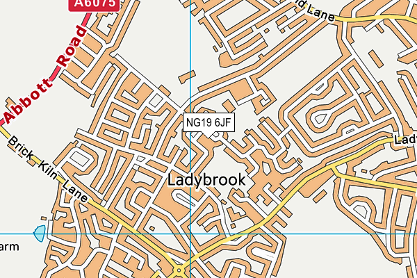 NG19 6JF map - OS VectorMap District (Ordnance Survey)