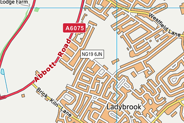 NG19 6JN map - OS VectorMap District (Ordnance Survey)