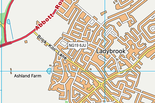 NG19 6JU map - OS VectorMap District (Ordnance Survey)