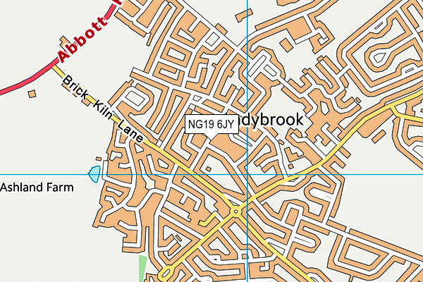 NG19 6JY map - OS VectorMap District (Ordnance Survey)