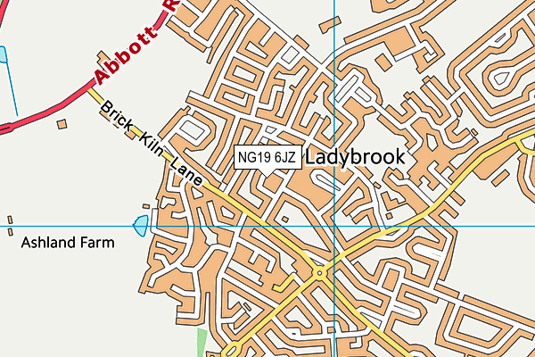 NG19 6JZ map - OS VectorMap District (Ordnance Survey)