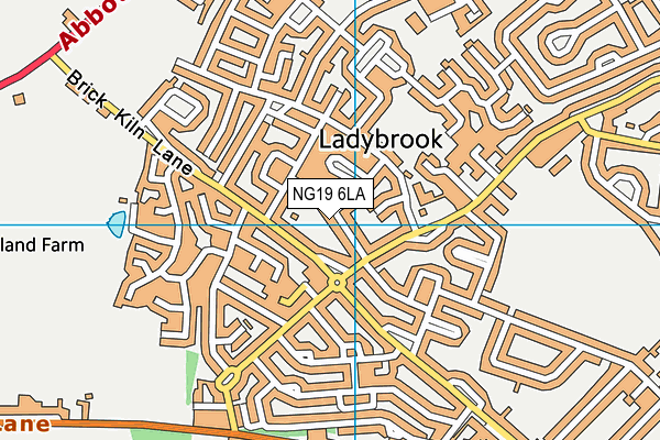 NG19 6LA map - OS VectorMap District (Ordnance Survey)