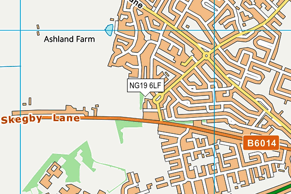 NG19 6LF map - OS VectorMap District (Ordnance Survey)