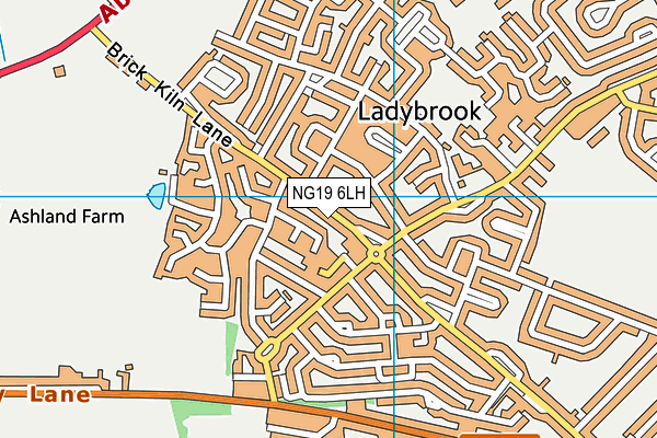 NG19 6LH map - OS VectorMap District (Ordnance Survey)