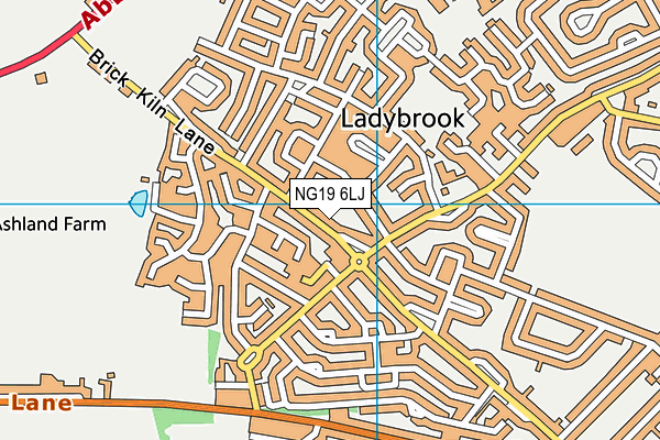 NG19 6LJ map - OS VectorMap District (Ordnance Survey)