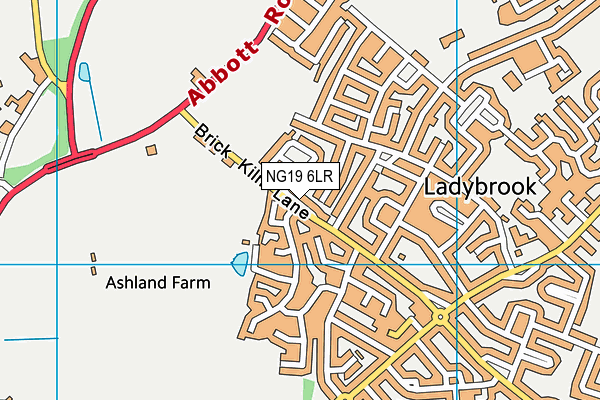 NG19 6LR map - OS VectorMap District (Ordnance Survey)