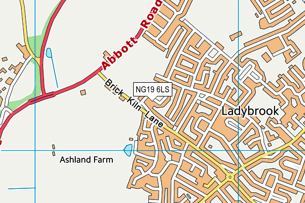 NG19 6LS map - OS VectorMap District (Ordnance Survey)