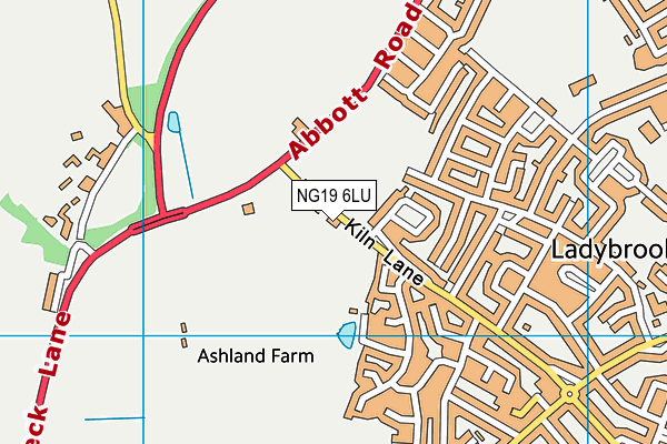 NG19 6LU map - OS VectorMap District (Ordnance Survey)