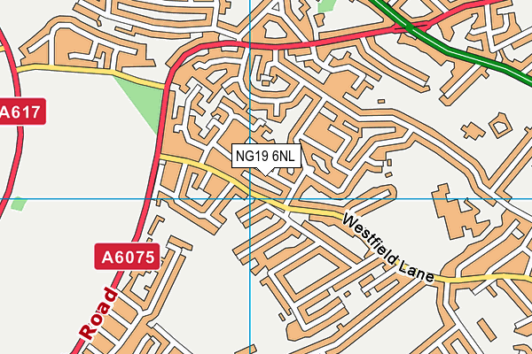 NG19 6NL map - OS VectorMap District (Ordnance Survey)