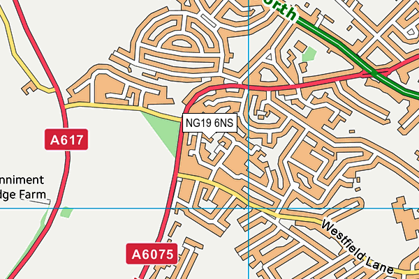 NG19 6NS map - OS VectorMap District (Ordnance Survey)