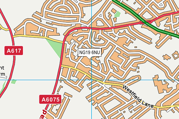 NG19 6NU map - OS VectorMap District (Ordnance Survey)