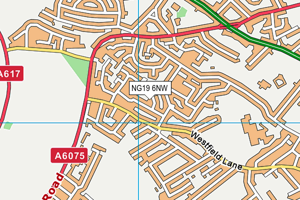 NG19 6NW map - OS VectorMap District (Ordnance Survey)