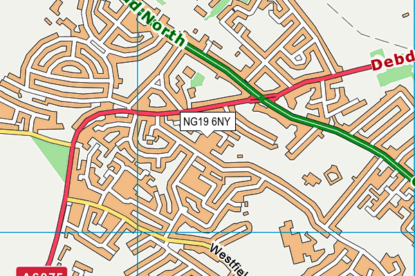 NG19 6NY map - OS VectorMap District (Ordnance Survey)