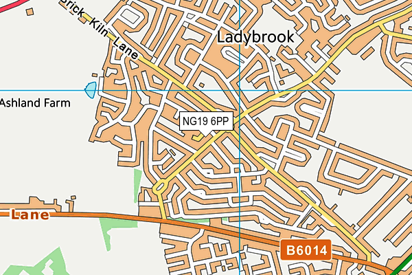 NG19 6PP map - OS VectorMap District (Ordnance Survey)