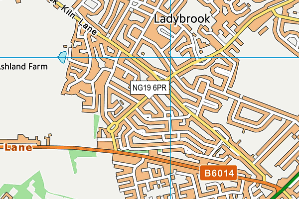 NG19 6PR map - OS VectorMap District (Ordnance Survey)