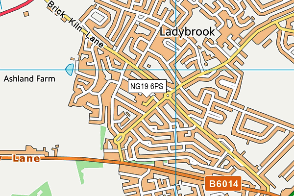 NG19 6PS map - OS VectorMap District (Ordnance Survey)