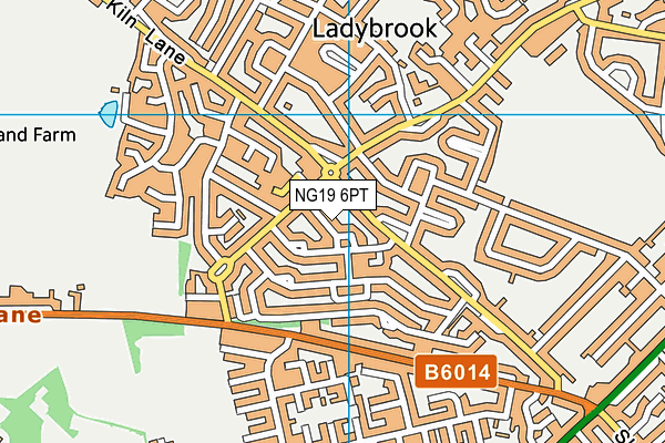 NG19 6PT map - OS VectorMap District (Ordnance Survey)