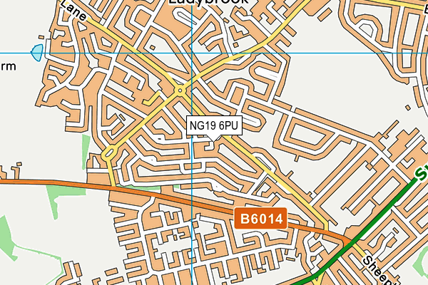 NG19 6PU map - OS VectorMap District (Ordnance Survey)