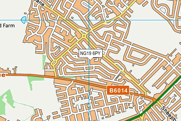 NG19 6PY map - OS VectorMap District (Ordnance Survey)