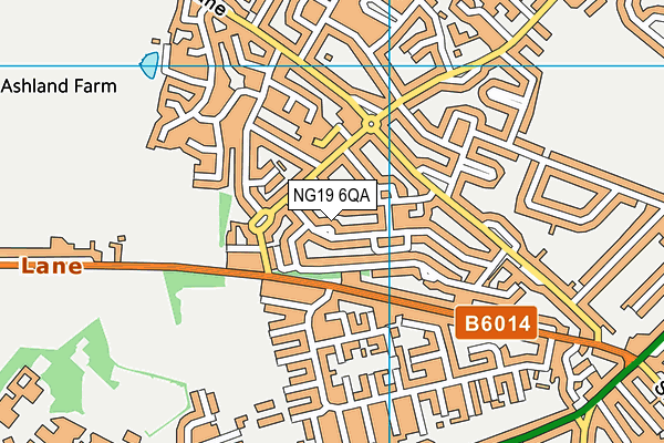 NG19 6QA map - OS VectorMap District (Ordnance Survey)