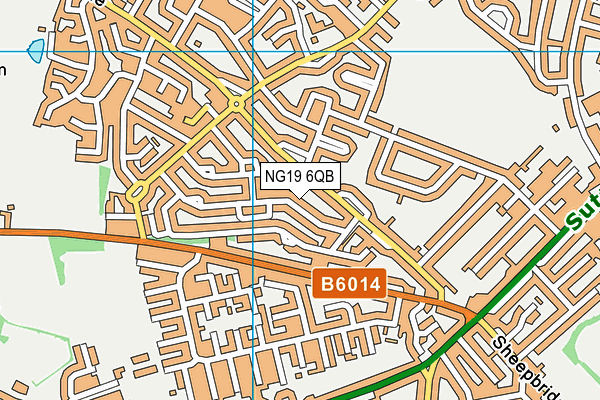 NG19 6QB map - OS VectorMap District (Ordnance Survey)