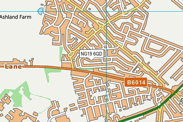NG19 6QD map - OS VectorMap District (Ordnance Survey)