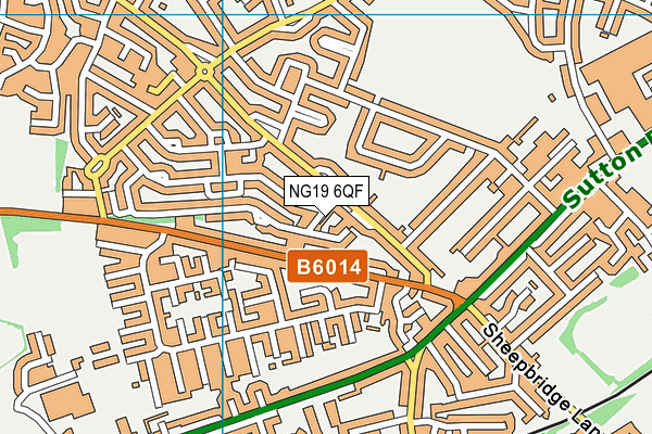 NG19 6QF map - OS VectorMap District (Ordnance Survey)