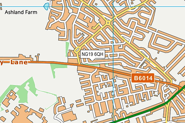 NG19 6QH map - OS VectorMap District (Ordnance Survey)