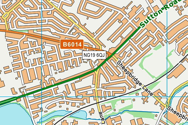 NG19 6QJ map - OS VectorMap District (Ordnance Survey)