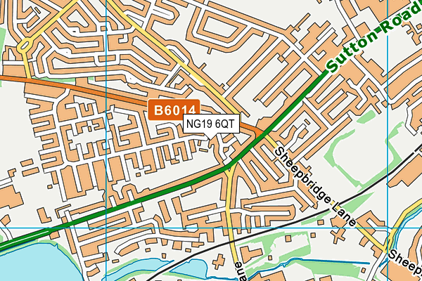 NG19 6QT map - OS VectorMap District (Ordnance Survey)