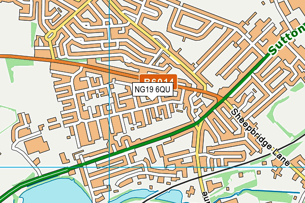 NG19 6QU map - OS VectorMap District (Ordnance Survey)