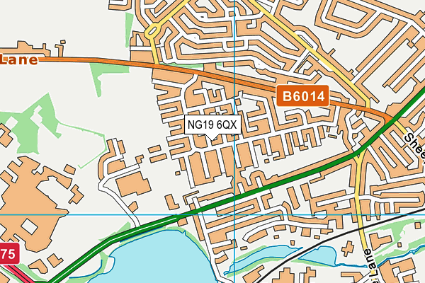 NG19 6QX map - OS VectorMap District (Ordnance Survey)