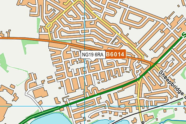 NG19 6RA map - OS VectorMap District (Ordnance Survey)