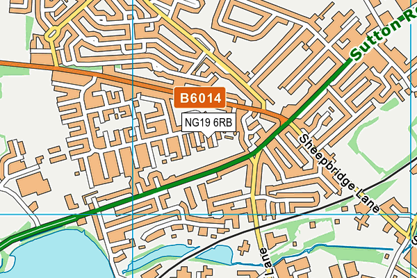 NG19 6RB map - OS VectorMap District (Ordnance Survey)