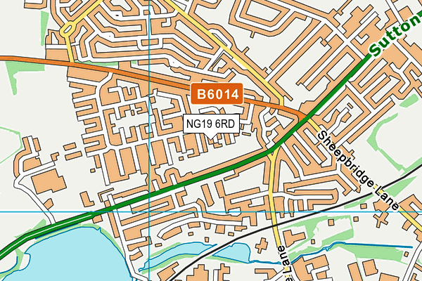 NG19 6RD map - OS VectorMap District (Ordnance Survey)