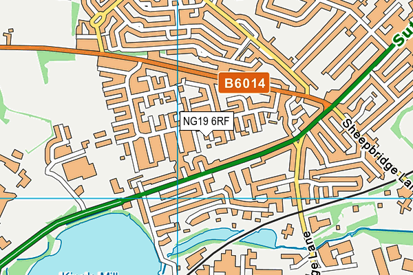 NG19 6RF map - OS VectorMap District (Ordnance Survey)