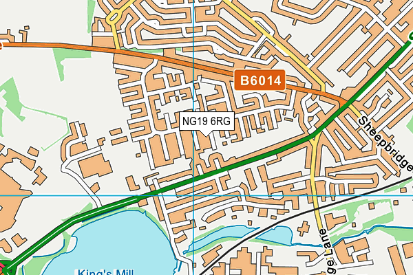 NG19 6RG map - OS VectorMap District (Ordnance Survey)