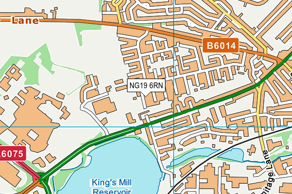 NG19 6RN map - OS VectorMap District (Ordnance Survey)