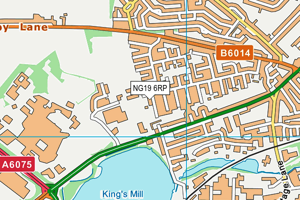 NG19 6RP map - OS VectorMap District (Ordnance Survey)