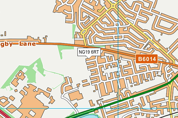 NG19 6RT map - OS VectorMap District (Ordnance Survey)