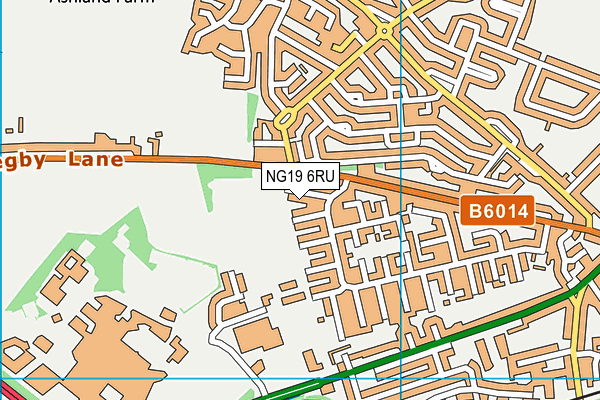 NG19 6RU map - OS VectorMap District (Ordnance Survey)