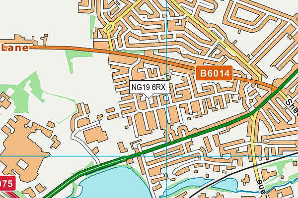 NG19 6RX map - OS VectorMap District (Ordnance Survey)
