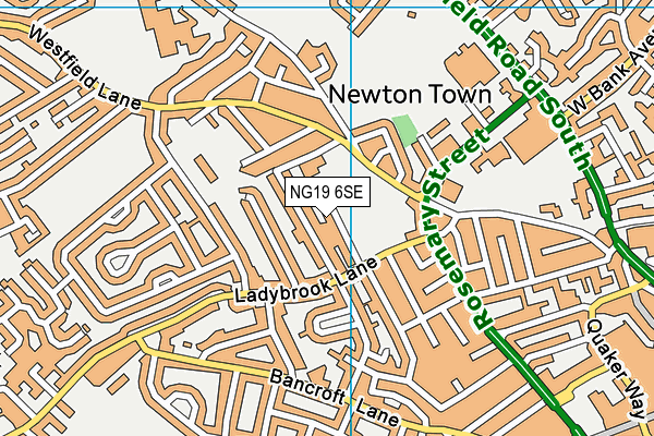 NG19 6SE map - OS VectorMap District (Ordnance Survey)